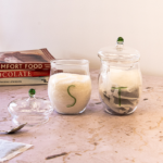 Borosilicate Tea and Sugar jars set, with letters T & S drawn on each