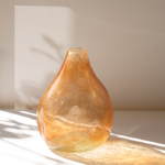 Handblown copper orange vase