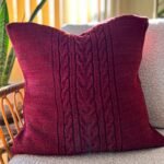 Carmine red cushion