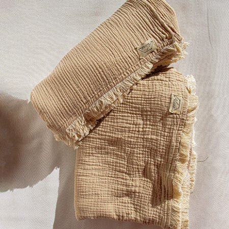 MUSLIN-COTTON BED THROW
