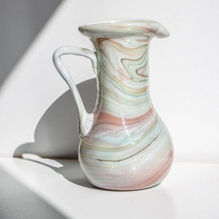 Irregular Blown Glass colourful jar-like vase