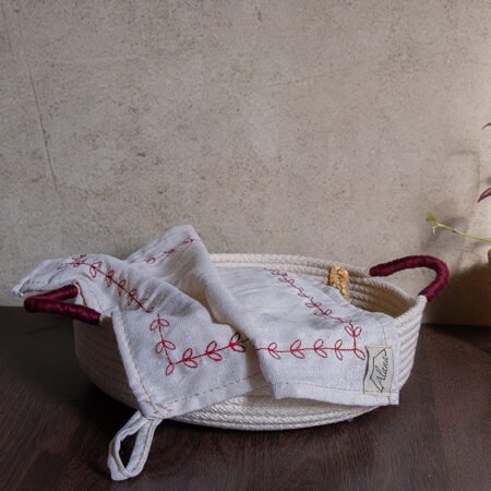 Cotton Bread Basket and linen napkin