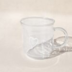 SET OF 2 BOROSILICATE HEART MUG