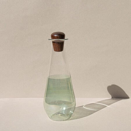 BOROSILICATE DRESSING BOTTLE WITH WOODEN LID
