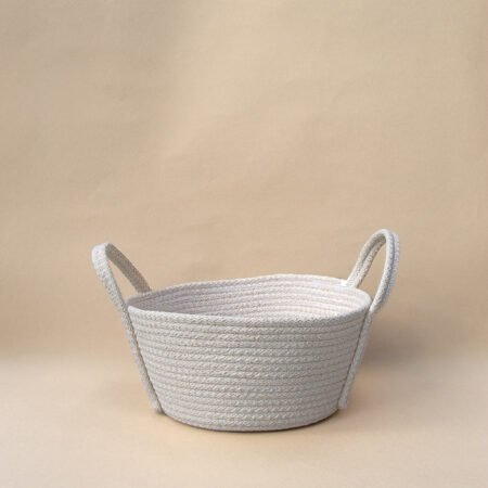 MINI COTTON BASKET WITH HANDLE