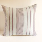 COTTON BURGUNDY STRIPPED CUSHION