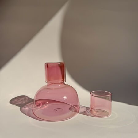 BURGUNDY BOROSILICATE GLASS SET